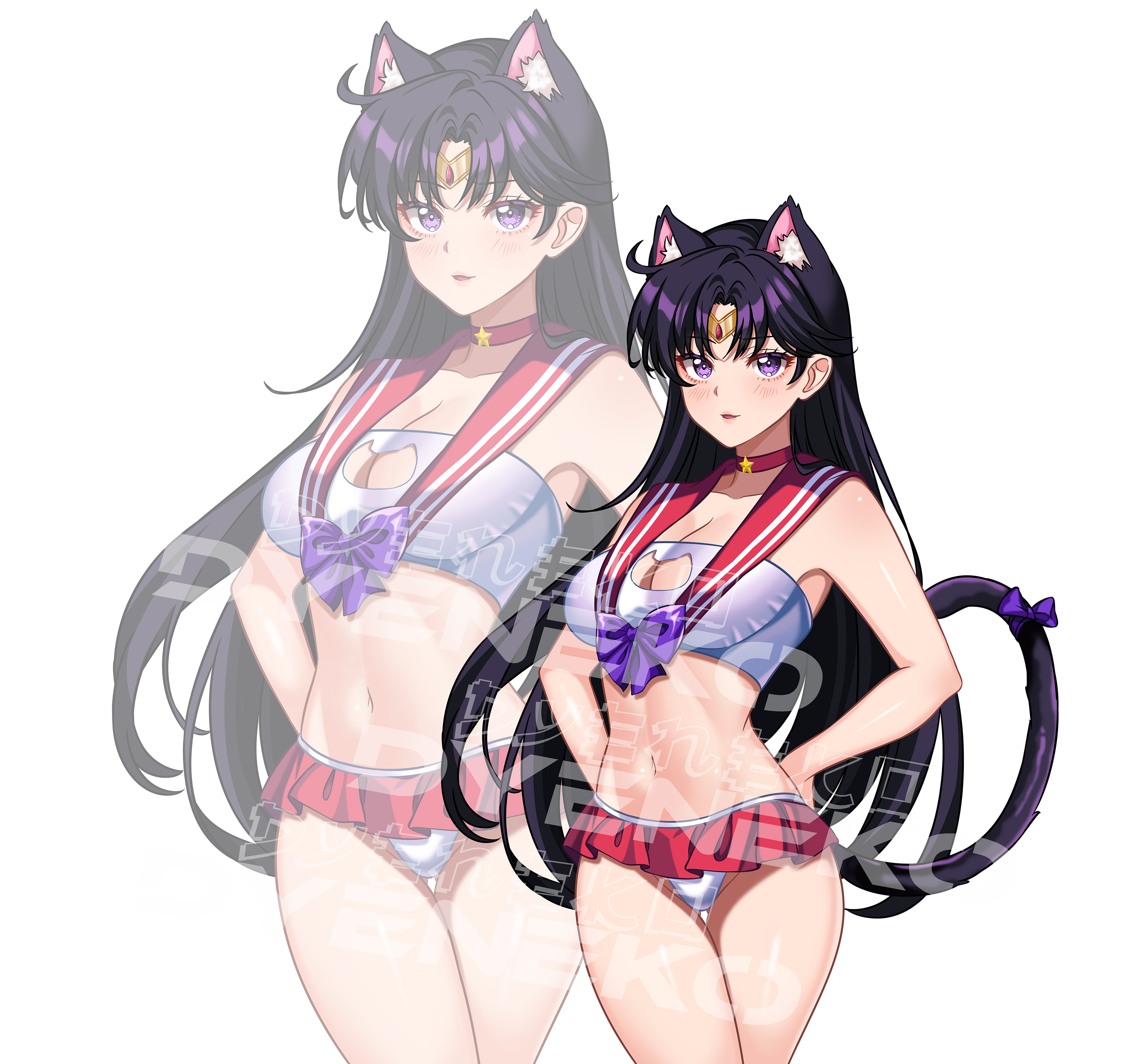 Sailor Scouts Neko Stickers