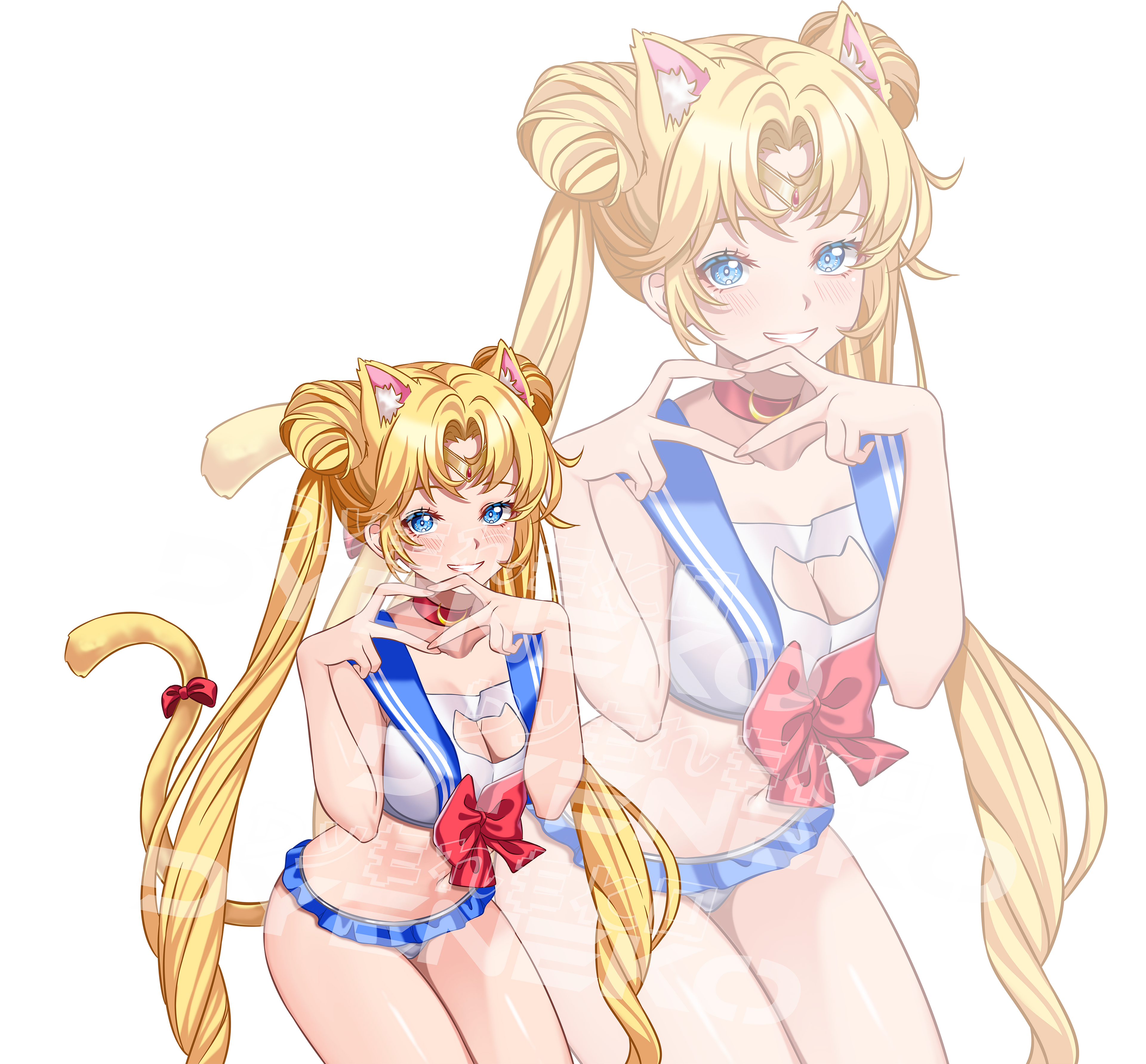 Sailor Scouts Neko Stickers