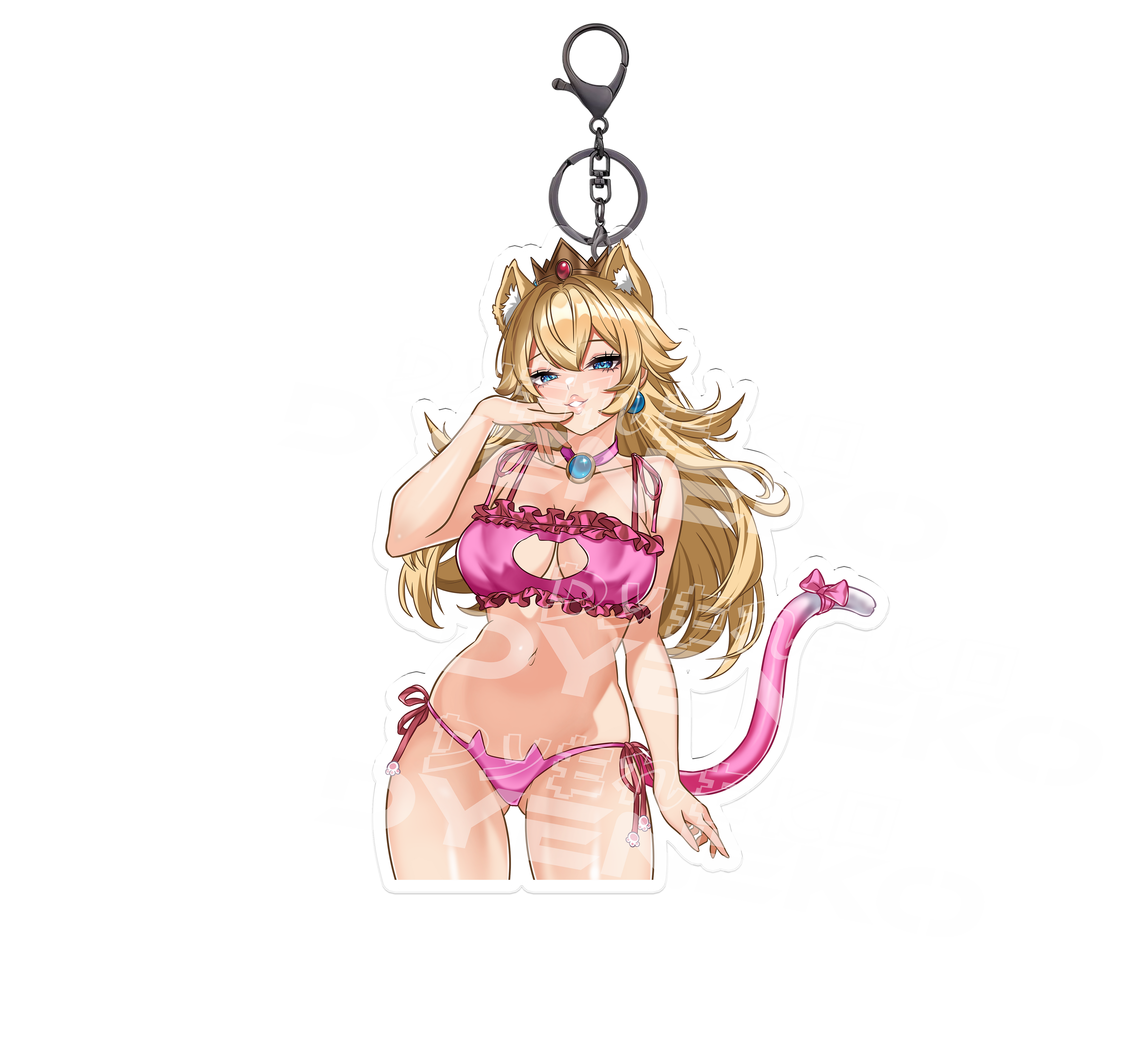 Peach Keychain